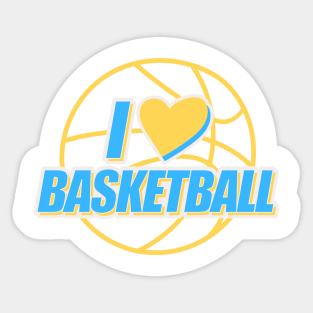 I Heart Basketball Sticker